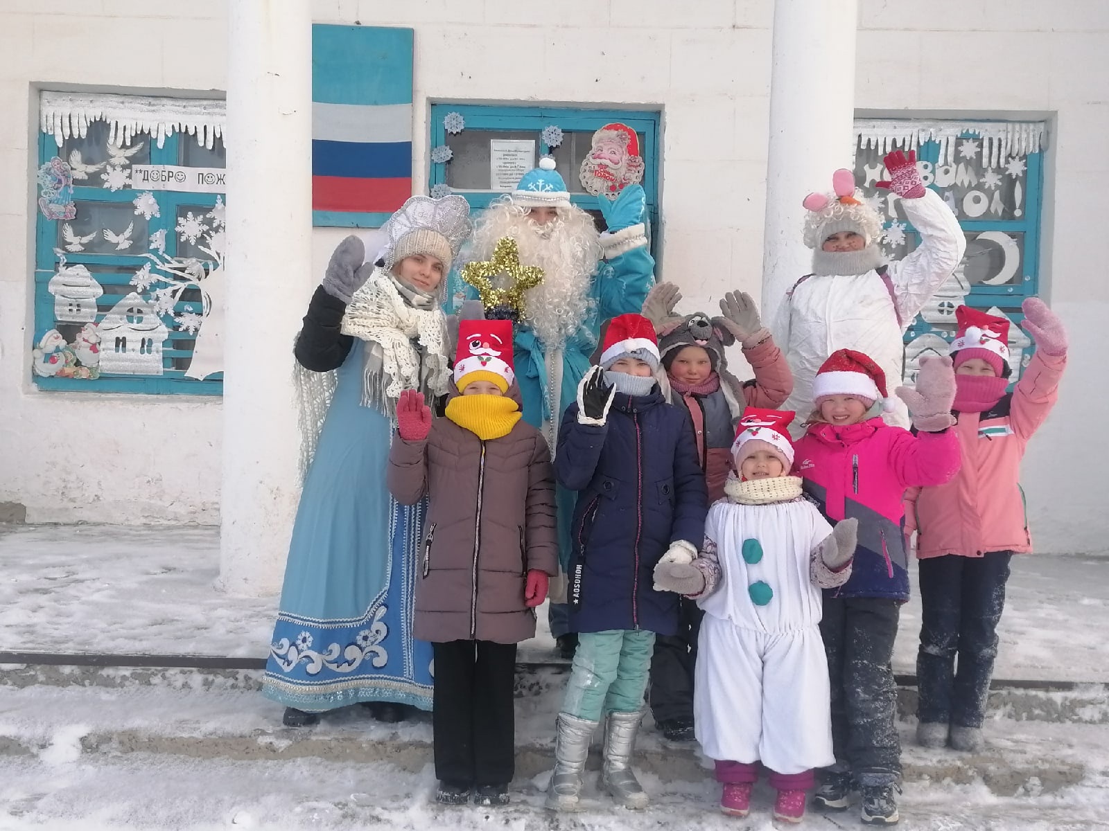 Рождественские игры на свежем воздухе.